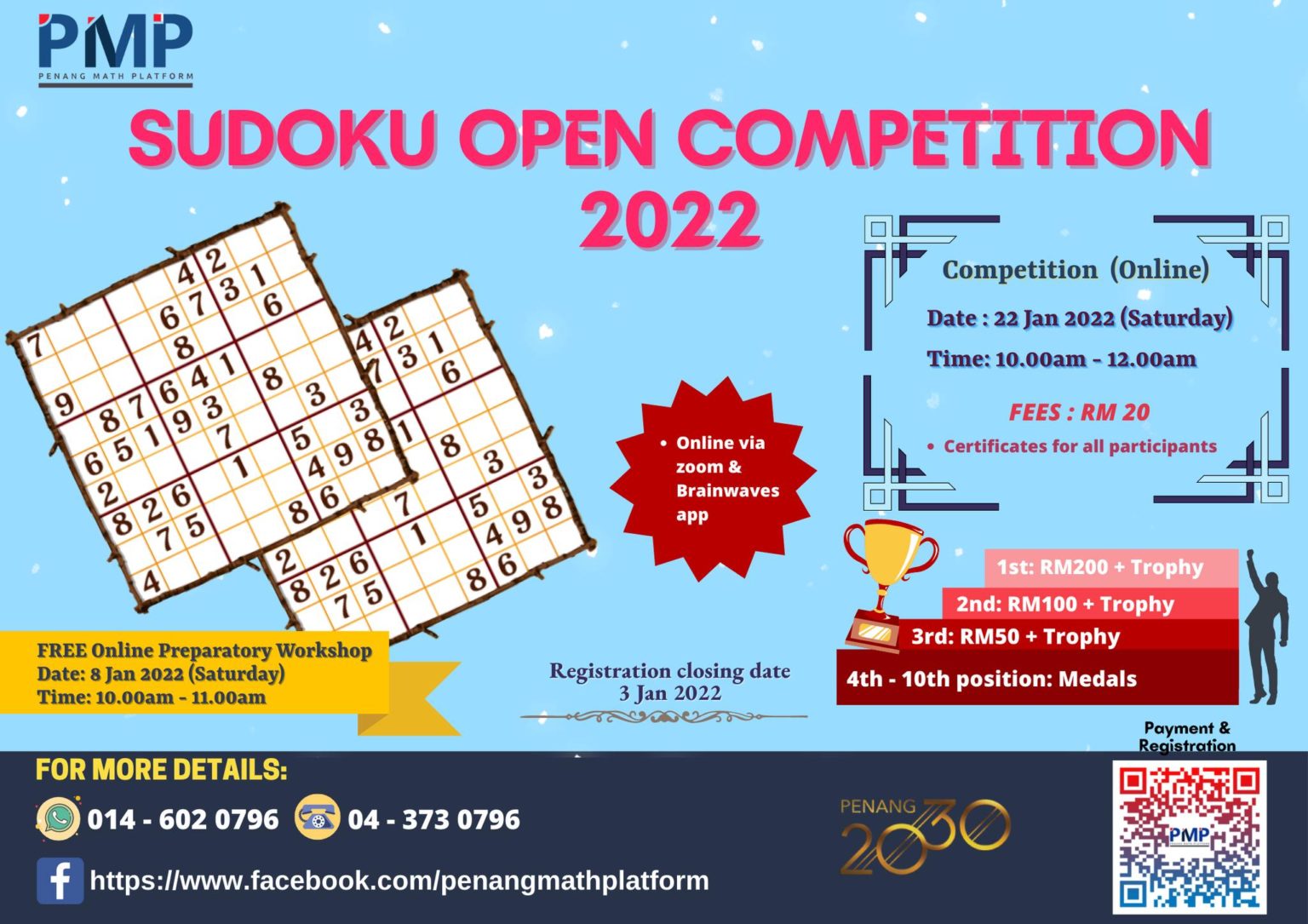 Sudoku Open Competition 2022 Penang STEM